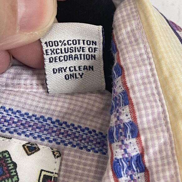 Robert Graham Top Womens S Striped Colorful Coastal Cowgirl Button Up Flip Cuff - Picture 5 of 9